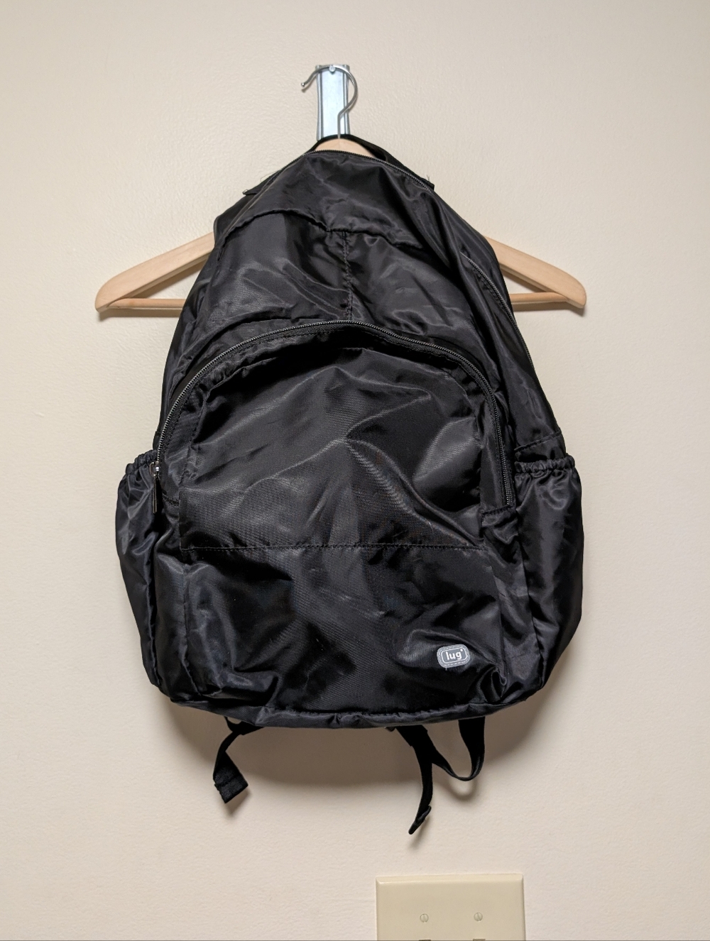 Lug Echo Packable Backpack Black Lightweight Travel Bag